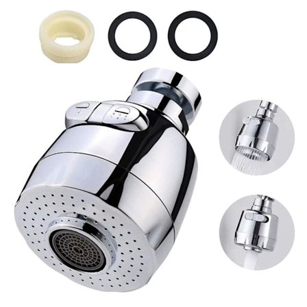 Vridbar Vannkran, Kjøkkenkranforlenger, 360° Vridbar Kran Sprøytehode Erstatningskomponent Kran Diffuser Kjøkkentilbehør (A)