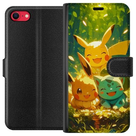 Kompatibelt Lommeboketui til Apple Apple iPhone 7 Pixelmonster spillstil - fargerik design for retro-elskende spillere