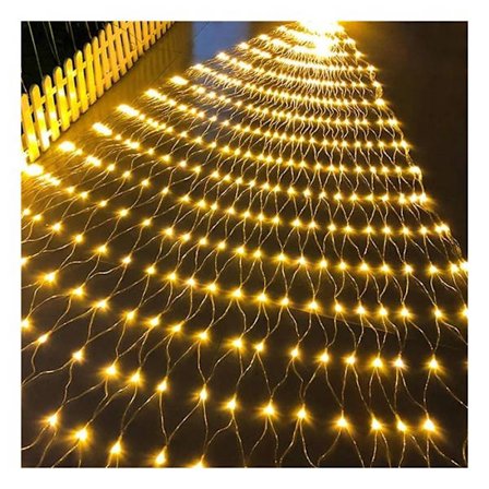 Rosnek Lyskaster Udendørs 6x4m 880LED Lyskæde med Stik IP44 Vandtæt 8 Tilstande Til Jul Have - Varm Hvid