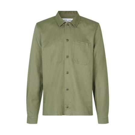 Samsøe Samsøe Ruffo jc shirt deep , Groen , Heren , Maat: M