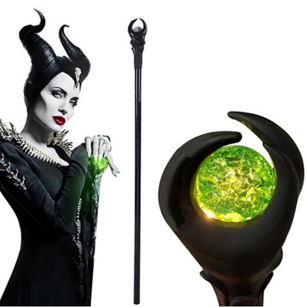 Häxa Maleficent Wands Magic Glödande Lyser Upp