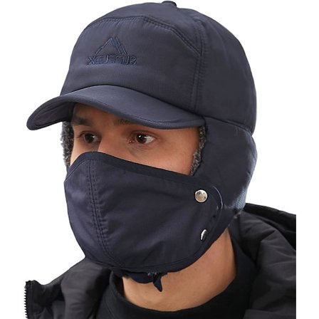 Vinter Trapper Hat Anti Wind Aviator Cap Vinter Chapka Öronklaff Trapper Bomber Caps Mössor Öronlapp Varm Mössa För Skidåkning Skridskoåkning 