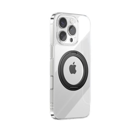 Joyroom JR-16JL6 iPhone 16 Pro Max Ultra-tunt MagSafe-kompatibelt fodral med 360° ringstativ - Svart