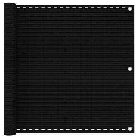 Vidaxl Balkongskärm Svart 90x500 Cm Hdpe Svart