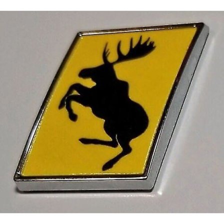 Ægte Traditionel Springende Elg VOO Hard Krom Badge Slash Emblem