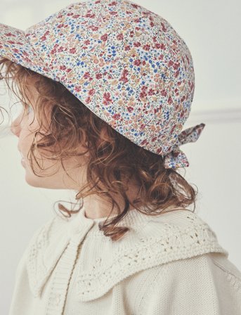 Huttelihut Cap In Liberty Fabric - Pink - 12/24M