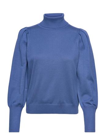 Srleana Roll Neck Knit Blue Soft Rebels