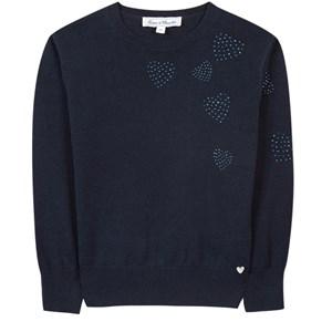 Tartine et Chocolat Sweater With Stud Details Navy 8 Years - Jumpers and knitwear - 8 years - Navy - Mädchen