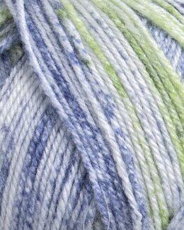 Garn Sox Merino 4 ply 100g Grön-blå