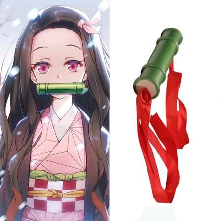 Anime Demon Slayer Cosplay Halloween Bamboo Mouthpieces Z