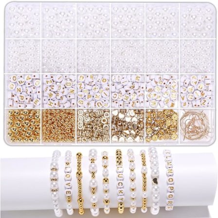 Julklappspärlor för armbandssmyckeset DIY pärlor för smyckestillverkningssats för vuxna berlocker för armbandssnöre kristallpärlor för armband