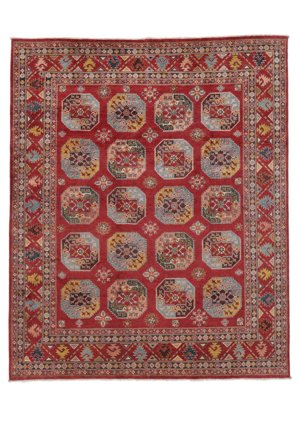 Medallion Large Kazak Fine Rug 242X296 Wool, In Classic Style