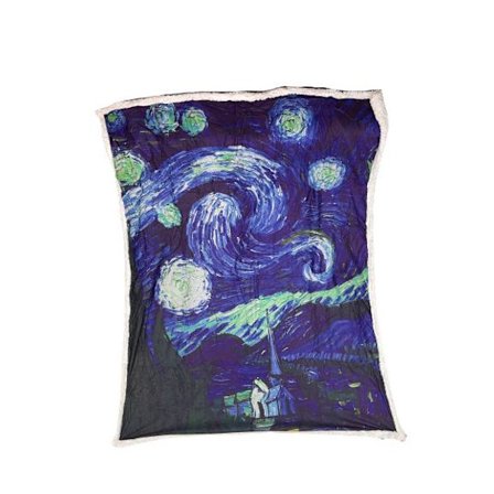 Plush Filt Pläd Galaxy ca 150 cm x ca 180 cm