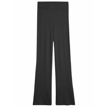 Tommy Jeans A-line Rib Badge pants , Zwart , Dames , Maat: S