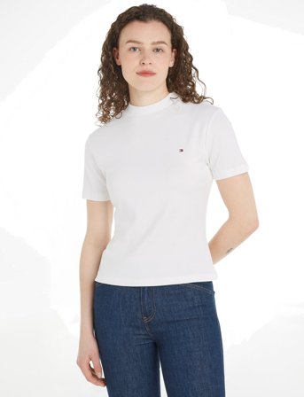 Tommy Hilfiger Slim Cody C-Nk Ss - White - S
