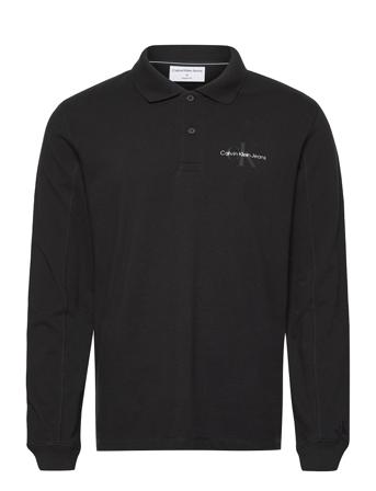Monogram Logo L/S Polo Black Calvin Klein Jeans
