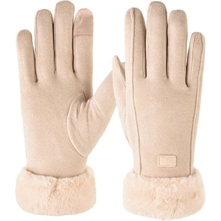 Vinterhandsker til kvinder, bløde og varme handsker til kørsel, gåture, skiløb og andre udendørs aktiviteter.{REN}