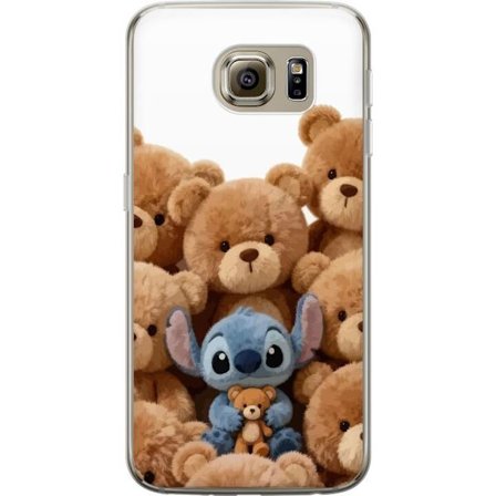 Kompatibel Mobilcover til Samsung Samsung Galaxy S6 Sød og sikker illustration med Stitch omgivet af bamser, der skaber en varm og legende følelse f