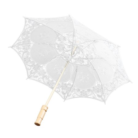 Vestlig stil brudesnor paraply parasol banket scene fotografering rekvisit bryllup forsyninger hvid L størrelse