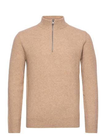 Recycled Half-Zip Sweater Beige GAP