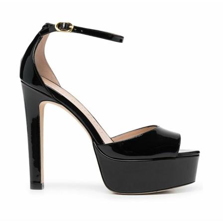 Stuart Weitzman, Sandals Zwart, Dames, Maat:39 EU