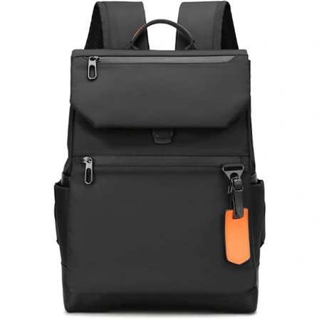 Laptop Backpack 15.6 Inch Travel Backpack with USB Charging for School Leisure Business Waterproof Nylon Black