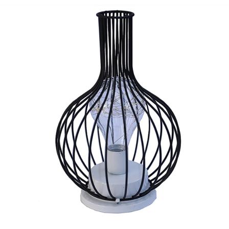 0,5w rødvinformet lampe LED-lampe vinkop bordlampe metal smedejern lampe