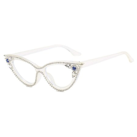 Sinistä valoa suodattavat lasit, retro timantti kissansilmäkehys, useita värejä valinnaisena pelaamiseen, lukemiseen, opiskelijoille