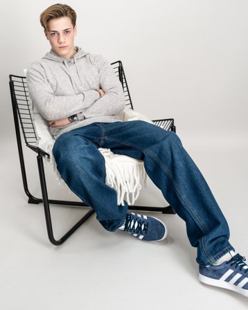 RYVLS Cashmere Blend Hoodie Beige Genser Gutt - Kids Brand Store