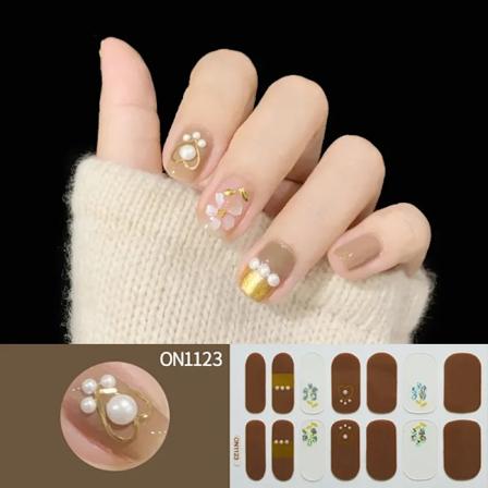 1Ark Fashion Cat Magnetisk Semi Härdad Gel Nagelklistermärken Uv / Led Baklampa Skinande Mönster Gel Nagelpasta Wraps Manikyr ON1123