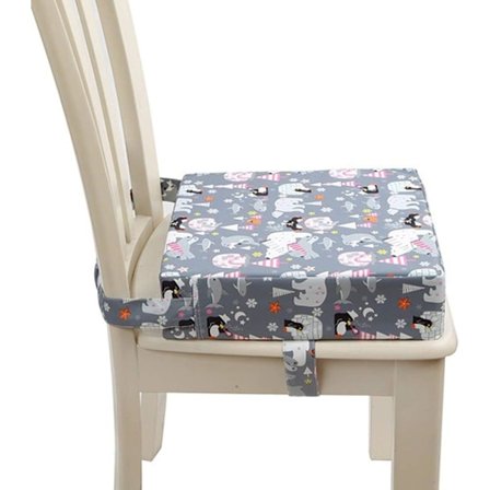 Portabel Barnstolskudde, Bekväm Svampförstärkningsdyna med Lång Rem för Trädgårdshöga Stolar