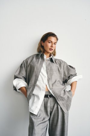 Laura Wittek x NA-KD Chemise oversize ajustée - - Gris - EU 42