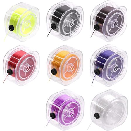 8 ruller med 0,8 mm 90-meter elastisk snor, 8 farver, til fremstilling af smykker, armbånd, halskæder og perler.