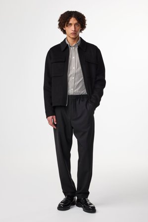 NN.07 Billie Hose Herren Schwarz Wollmix