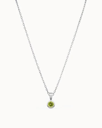 Halsband med månadssten i 18K Vitguld