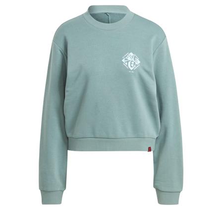 Adidas Women's 5.10 Cropped Sweatshirt Women long-sleeved training tops Blue L