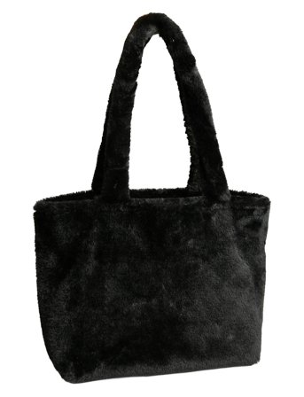 Pieces Pcjanice Fur Shopper - Black - ONE SIZE