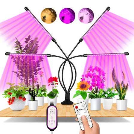 Kasvilamppu, 80 LEDiä 360° 4 päätä täysi spektri