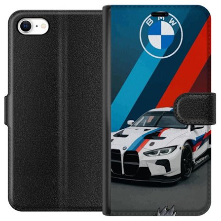 Apple iPhone 6s Lompakkokotelo BMW M Sport -muotoilu valkoisella kilpa-autolla ja klassisilla M-raidoilla, yksinoikeudella autoteemalla täydellinen m