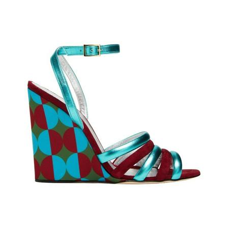La DoubleJ Tones Wedges , Groen , Dames , Maat: 37 EU Sleehakken