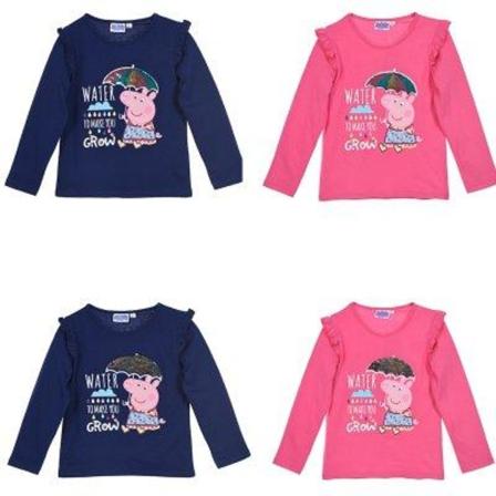 Greta Gris Flip Sequins T-shirt Blå 8a - 128 Cm