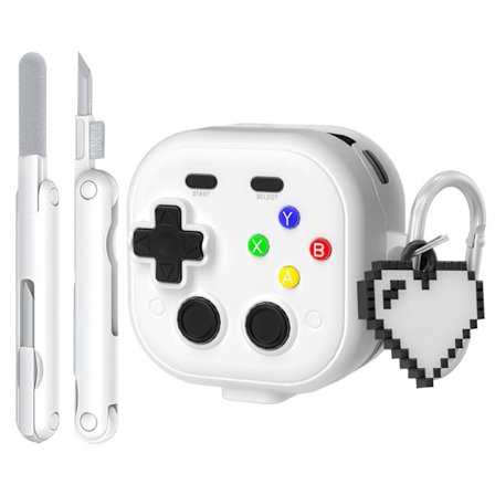 Beskyttelsesetui for Samsung Buds 4/4 Pro, videospillkontrollerstil, med rengjøringssett