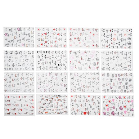 16 st Nail Art Stickers Nail Dekoration Nail Art Stickers för Hem Nail Art Shop