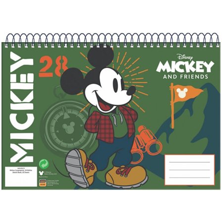 Mickey Mouse Spiral Skissblock A/4 med 30 sidor från Disney