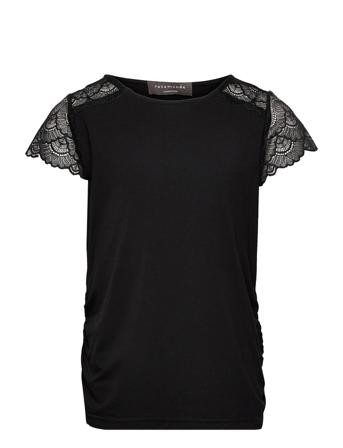 T-Shirt Ss Bluse Tunika Sort Rosemunde Kids