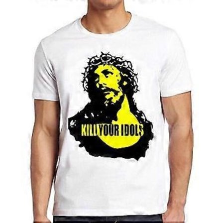 Kill Your Idols Jesus Punk Rock Musik Present T-shirt Unisex Storlekar S-3XL Herr T-shirt T2049