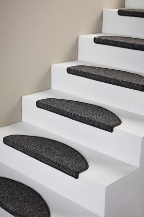 Jotex - Trappetrinnsteppe 15-pk Polypropylen/Polypropylen Mørk gråmelert PASSO - Kjøp Trappetrinnstepper hos Jotex