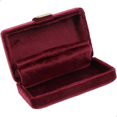 Kaksoissormustyyny ja korurasia häihin punaisena vihkisormuksille, korvakoruille, rannekoruille ja kaulakoruille säilytykseen ja koristeeksi. 