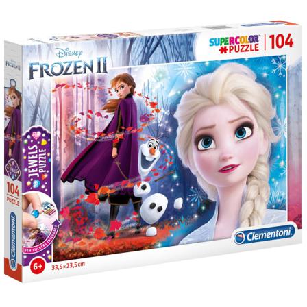 Frozen 2, Pussel - Juveler - 104 Bitar Multifärg