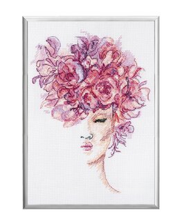 Broderikit Billede Smuk kvinde - Abris Art